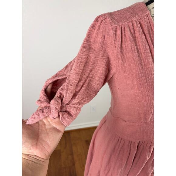 B1 Free People Love of My Life Midi Dress Womens Small Boho Romantic Cottagecore - Picture 7 of 8